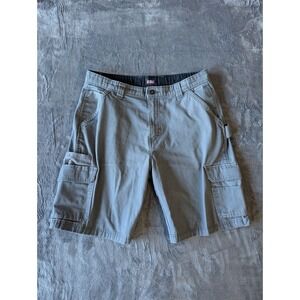 Genuine Dickies Mens Gray Ripstop Cargo Carpenter Shorts Size 34 GR4569A